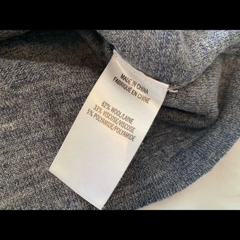 Theory Mens Grey Wool Sweater - Small